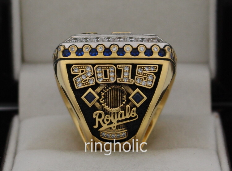 Kansas City Royals 2015 World Series MLB Championship Ring 18K Gold Pl