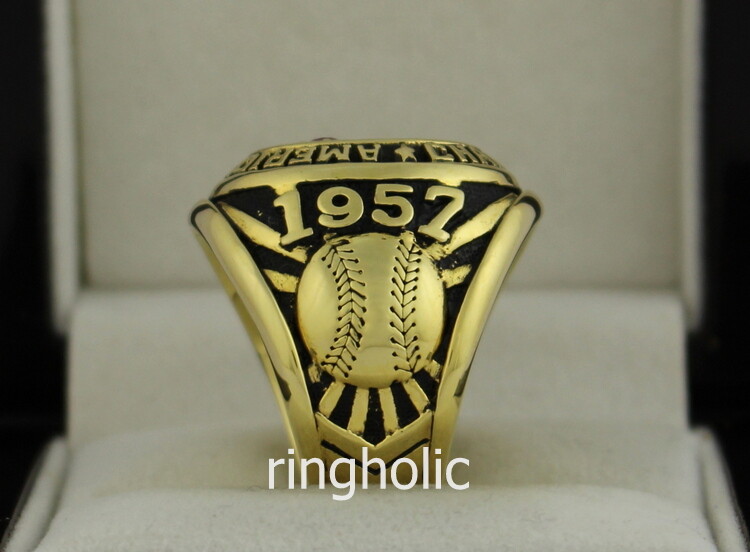 A 1957 ring commemorating the World Championship won by the