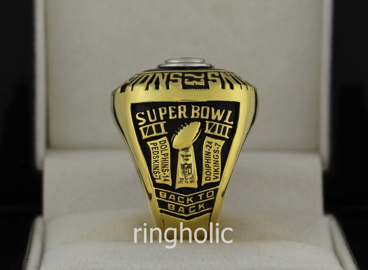 Miami Dolphins Super Bowl Ring (1974) 1973 Season - Premium Series – Rings  For Champs