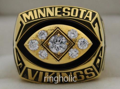 1976 Minnesota Vikings NFC National Football Conference Championship Ring