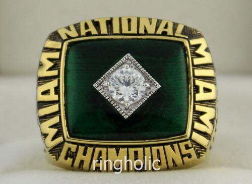 1987 Miami Hurricanes NCAA National Championship Ring