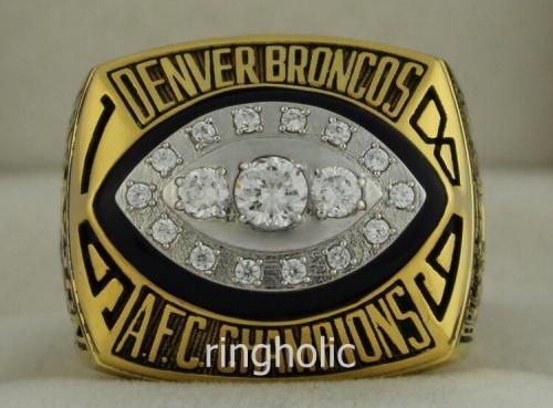 1989 Denver Broncos AFC American Football Conference Championship Ring