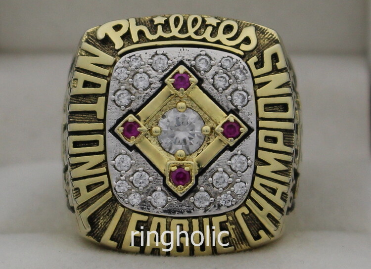 Phillies' 13.5 carat diamond NL championship rings have game-used