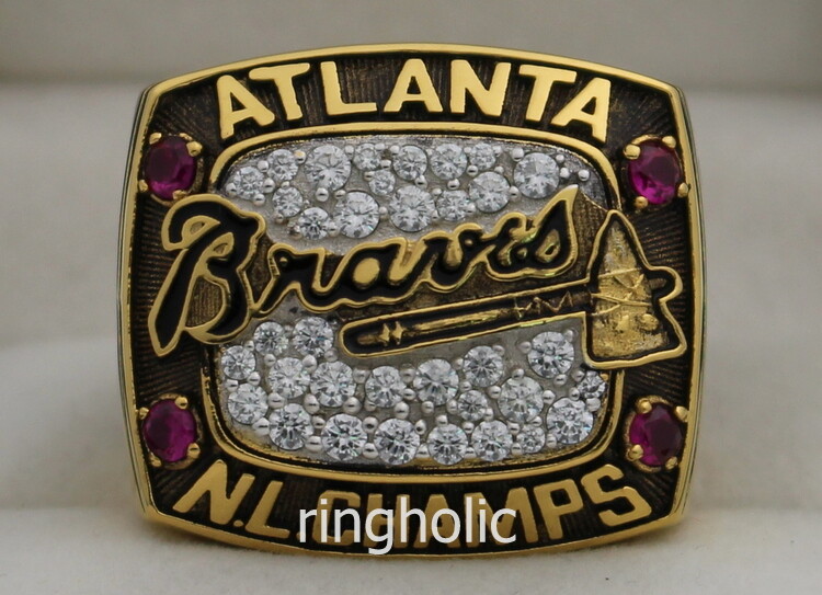 1996 Atlanta Braves National League Baseball Championship Ring, Custom  Atlanta Braves Champions Ring