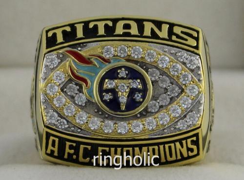 1999 Tennessee Titans AFC American Football Championship Ring