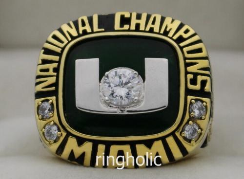 2001 Miami Hurricanes NCAA Rose Bowl National Championship Ring