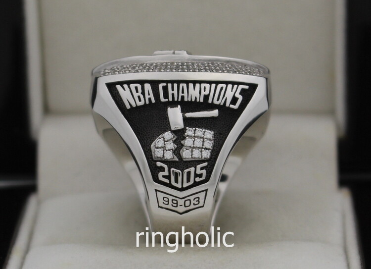 A detail the 2005 San Antonio Spurs Championship rings is seen