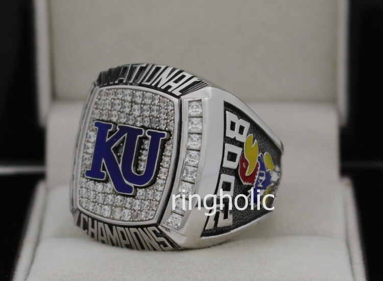 Kansas Jayhawks College Basketball Championship Ring (2008) - Premium –  Rings For Champs
