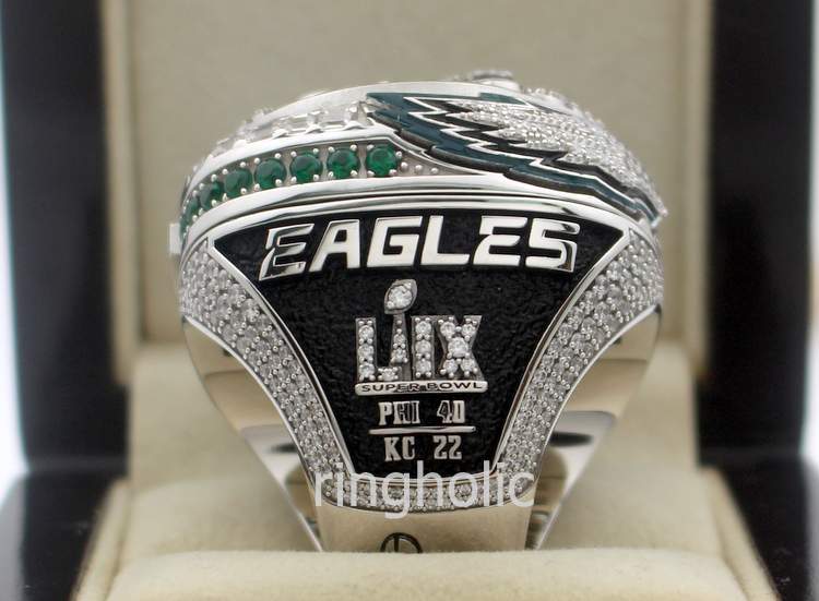 Philadelphia Eagles 2024 Super Bowl Ring Replica–Opening Wings