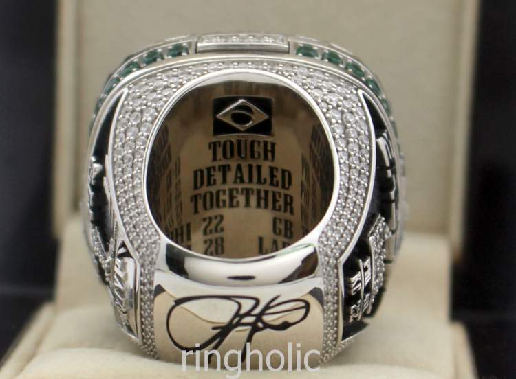 Philadelphia Eagles 2024 Super Bowl Ring Replica–Opening Wings